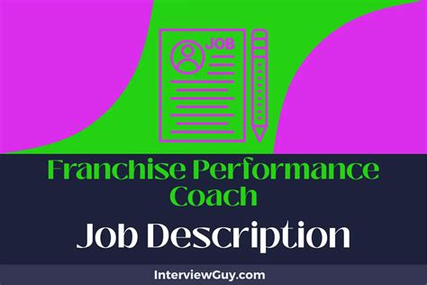 franchise business coach job description.